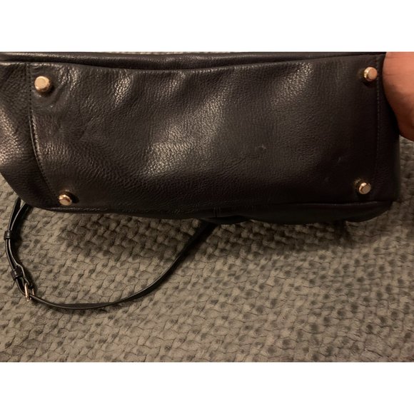 Coach Black Leather Zipper Shoulder Bag - Picture 6 of 8